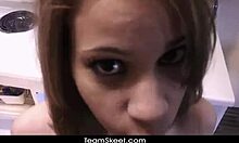 A stunning lady receives her first ever POV blowjob from a man she doesn’t know