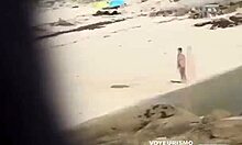 Voyeuristic pleasure at its best: seeing woman undress on the beach