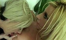 Switching from MILF and innocent looking blonde teen in threesome